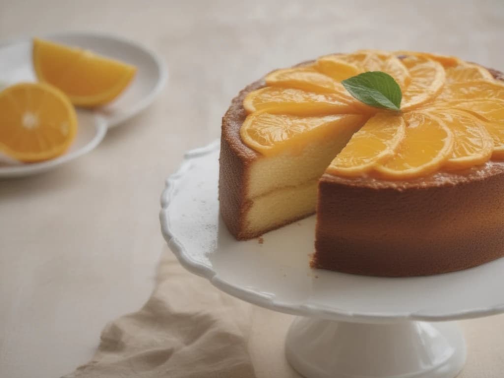 Delicioso Bolo de Laranja com Amêndoas