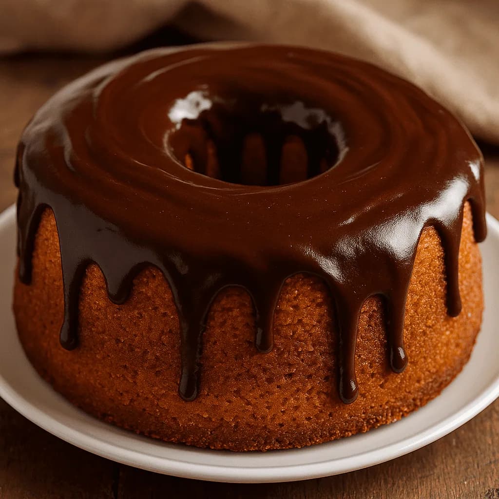 Bolo de Cenoura com Cobertura de Chocolate