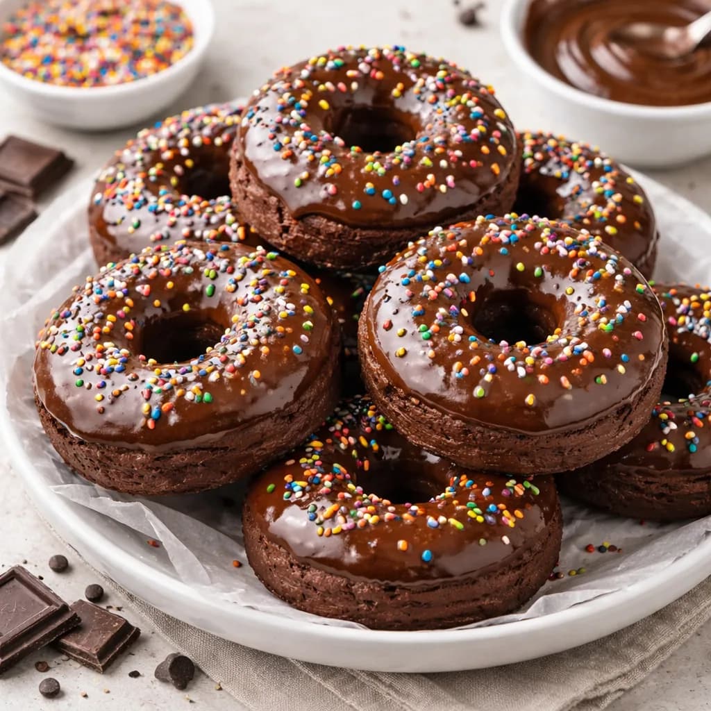 Deliciosos Donuts de Chocolate para Hoje