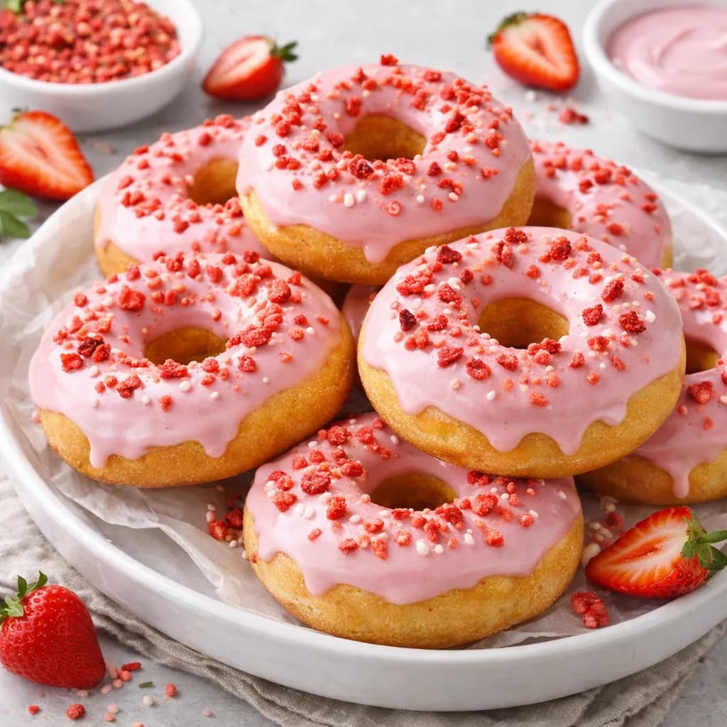 Deliciosos Donuts de Morango para Adoçar Seu Dia