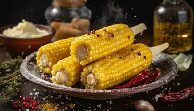 Espetinho de Milho com Manteiga de Ervas