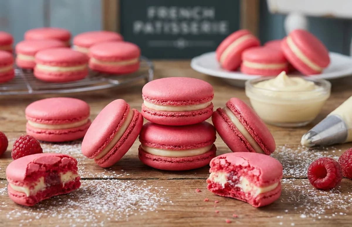 Deliciosos Macarons de Framboesa para Receber Amigos