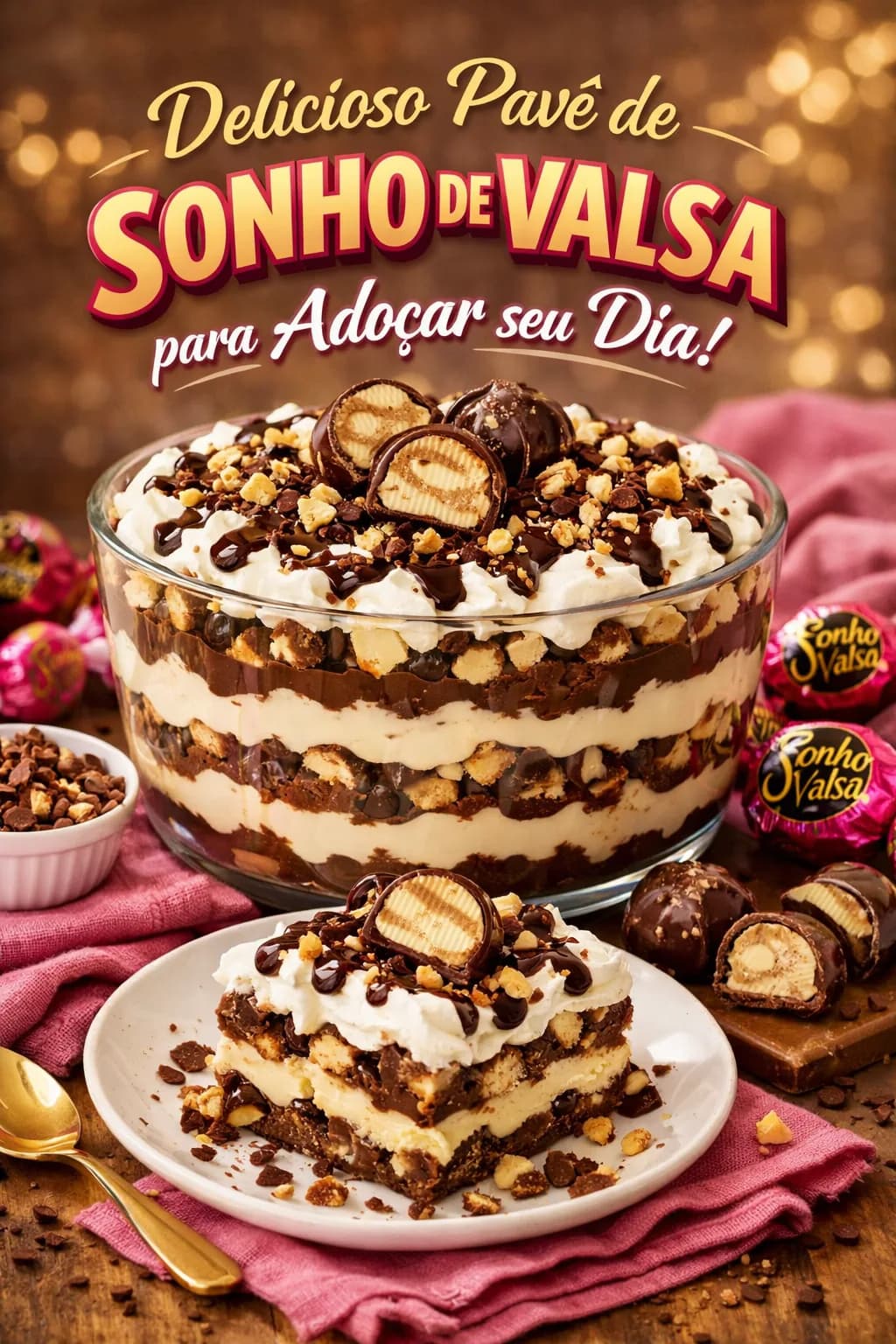 Delicioso Pavê de Sonho de Valsa para Adoçar seu Dia