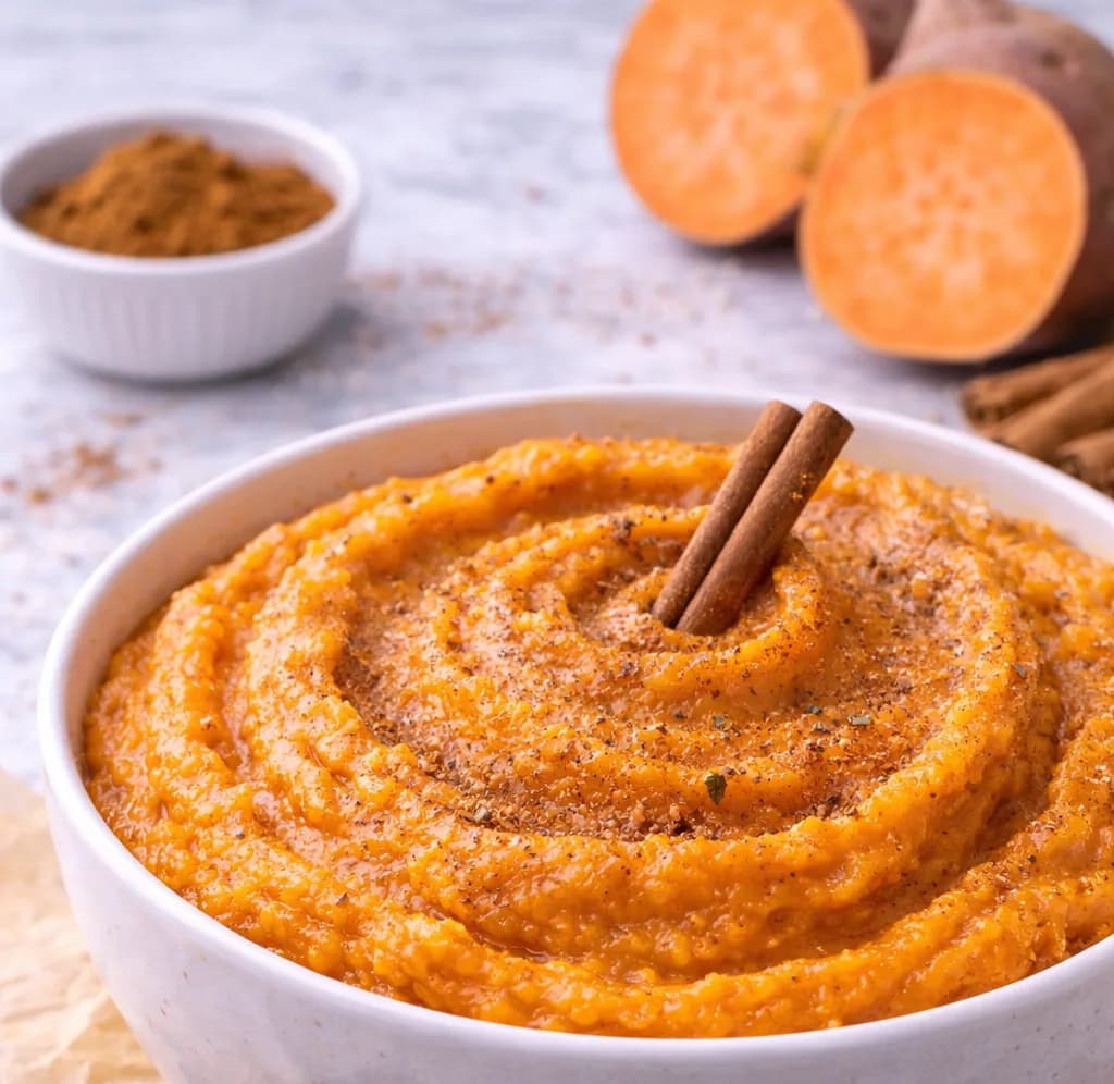 Purê de Batata Doce com Canela: Sabor e Nutrição