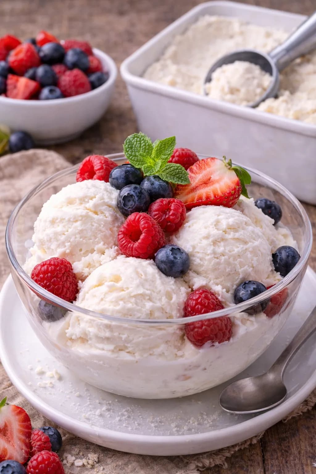 Delicioso Sorvete de Iogurte Caseiro: Refrescância em Cada Colher