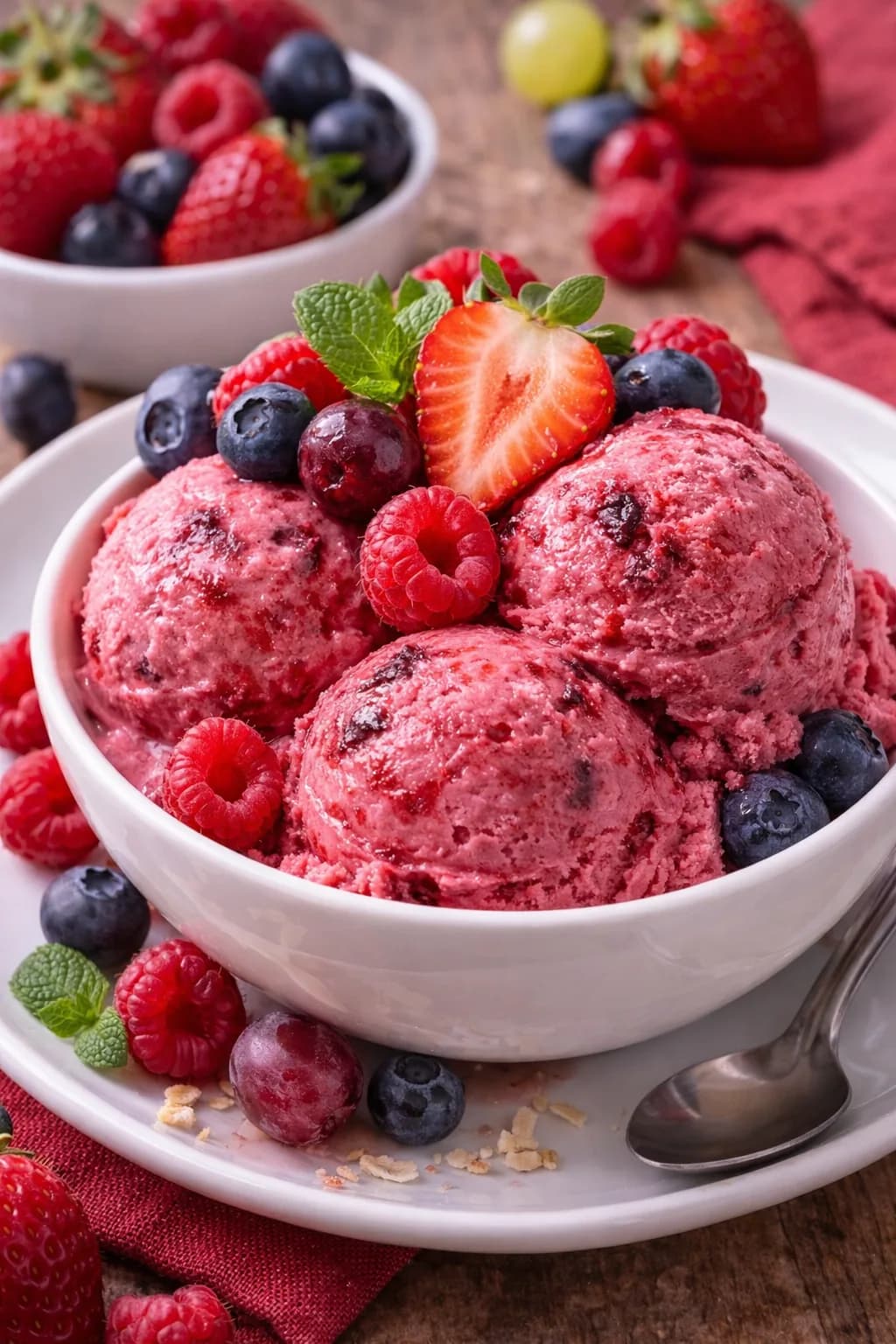 Sorvete de Frutas Vermelhas: Frescor e Sabor