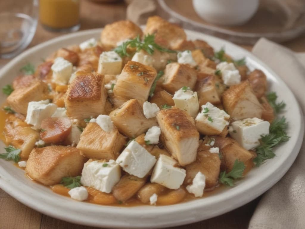 Assado de Frango e Outono com Feta: Conforto Perfeito em Uma Assadeira