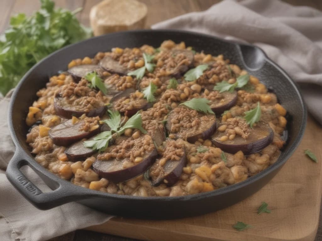 Deliciosa Berinjela Recheada com Carne Moída