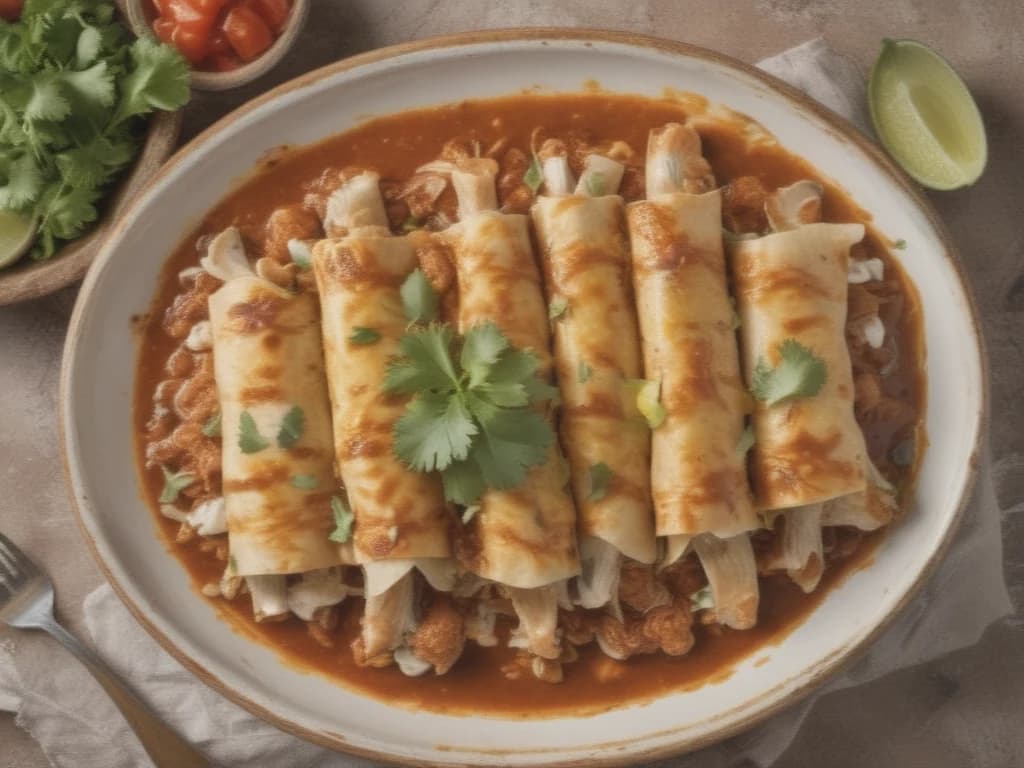 Deliciosas Enchiladas Mexicanas de Frango