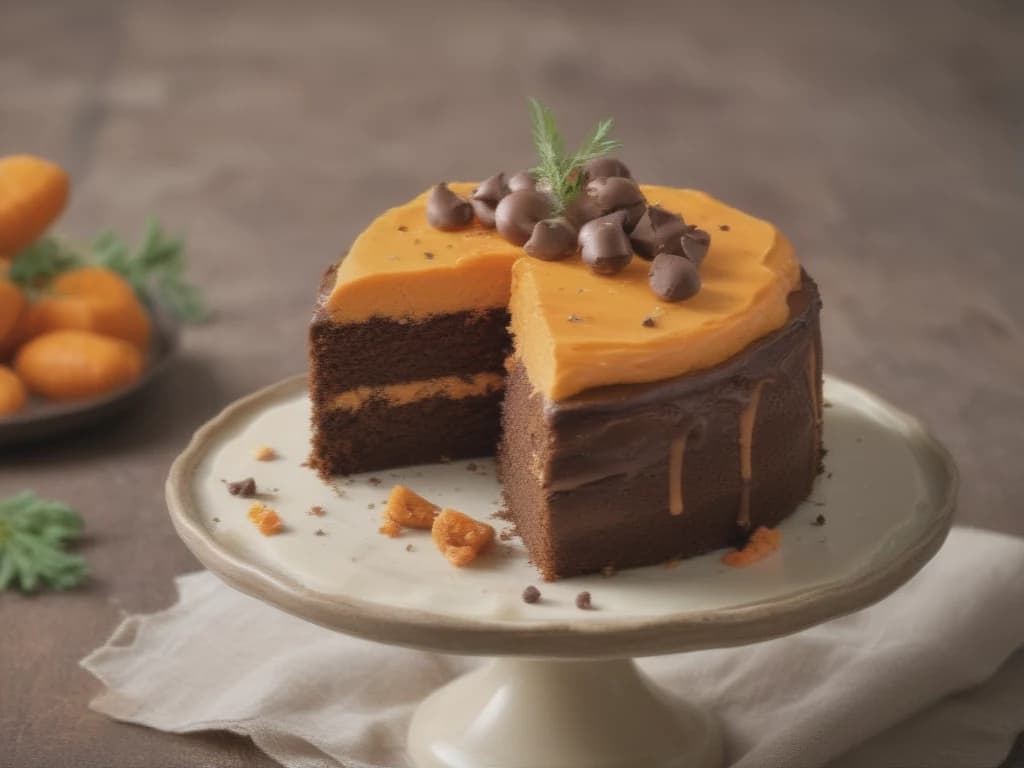 Delicioso Bolo de Cenoura com Cobertura de Chocolate