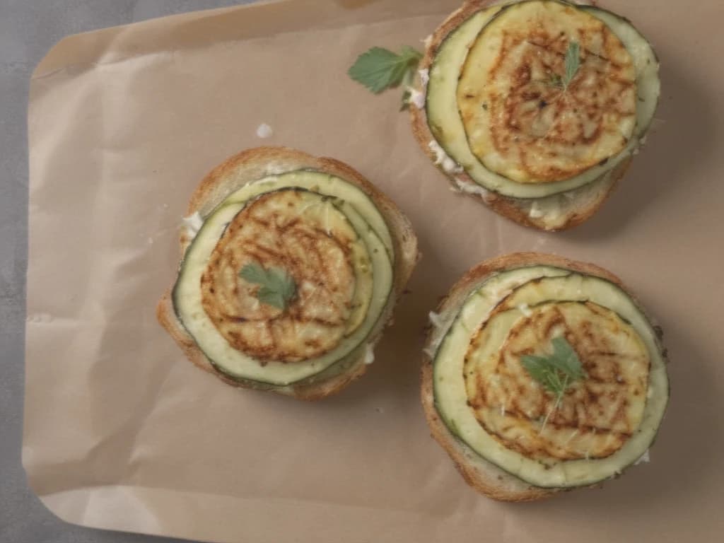 Delicioso Sanduíche de Abobrinha Grelhada