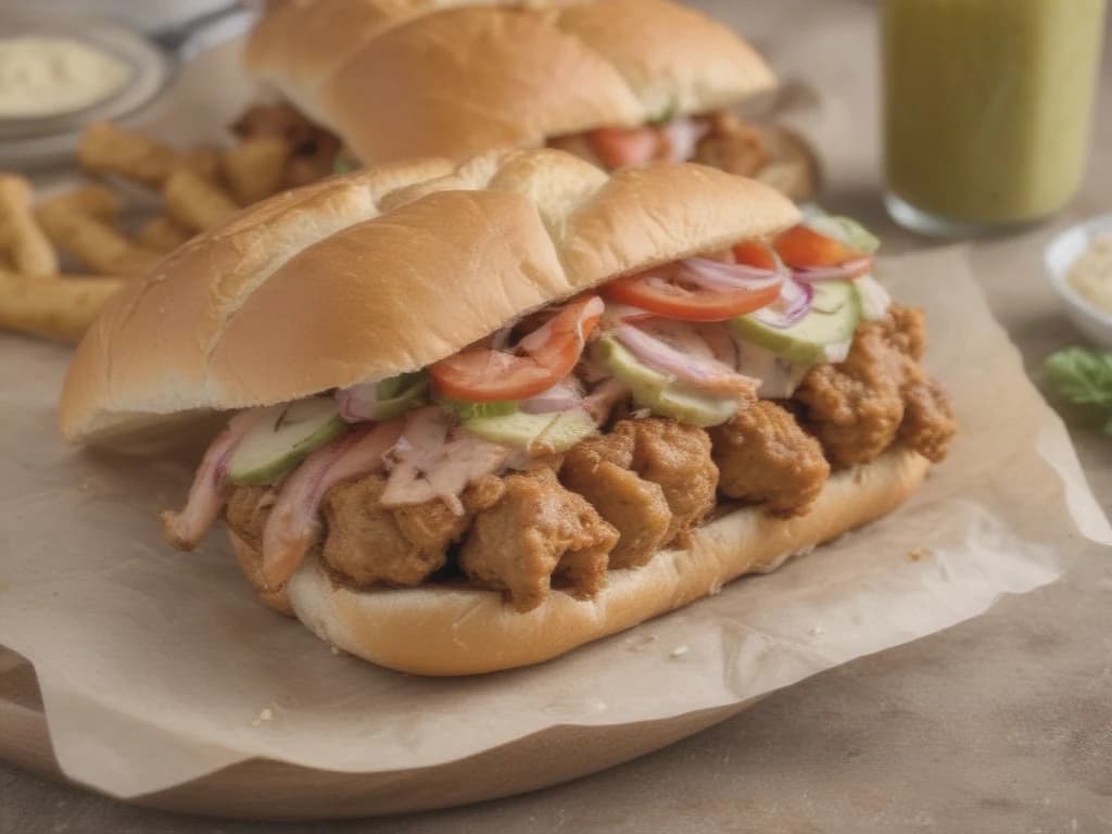Delicioso Sanduíche Po' Boy: O Sabor da Nova Orleans