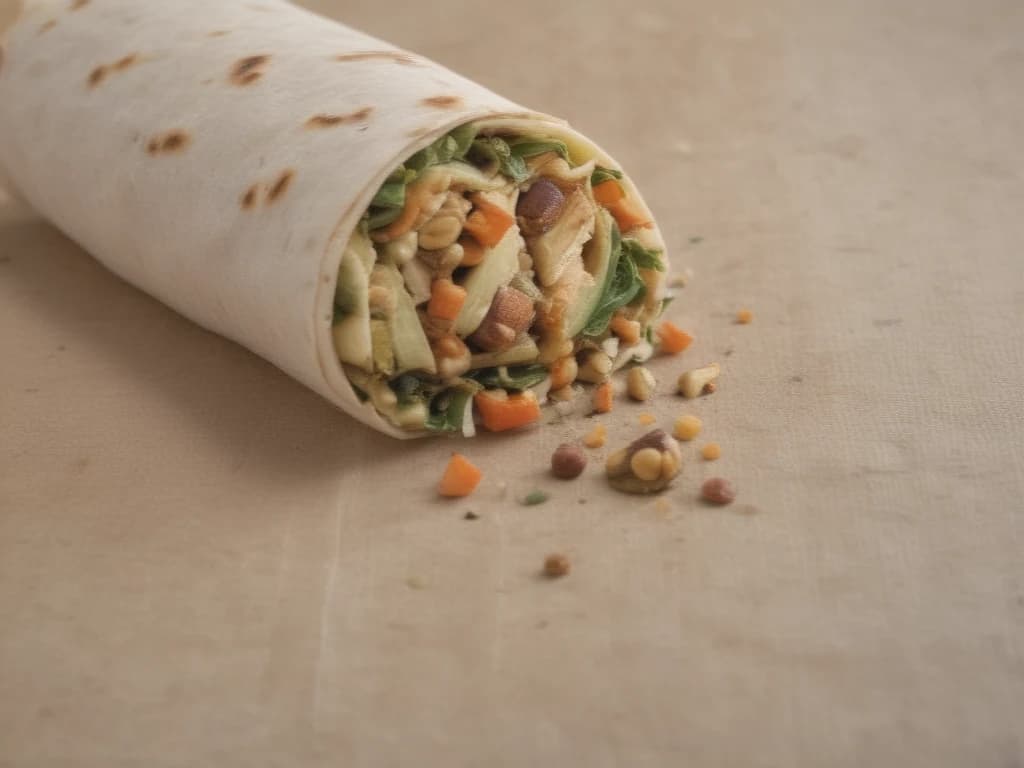 Delicioso Wrap Vegano de Grão-de-Bico
