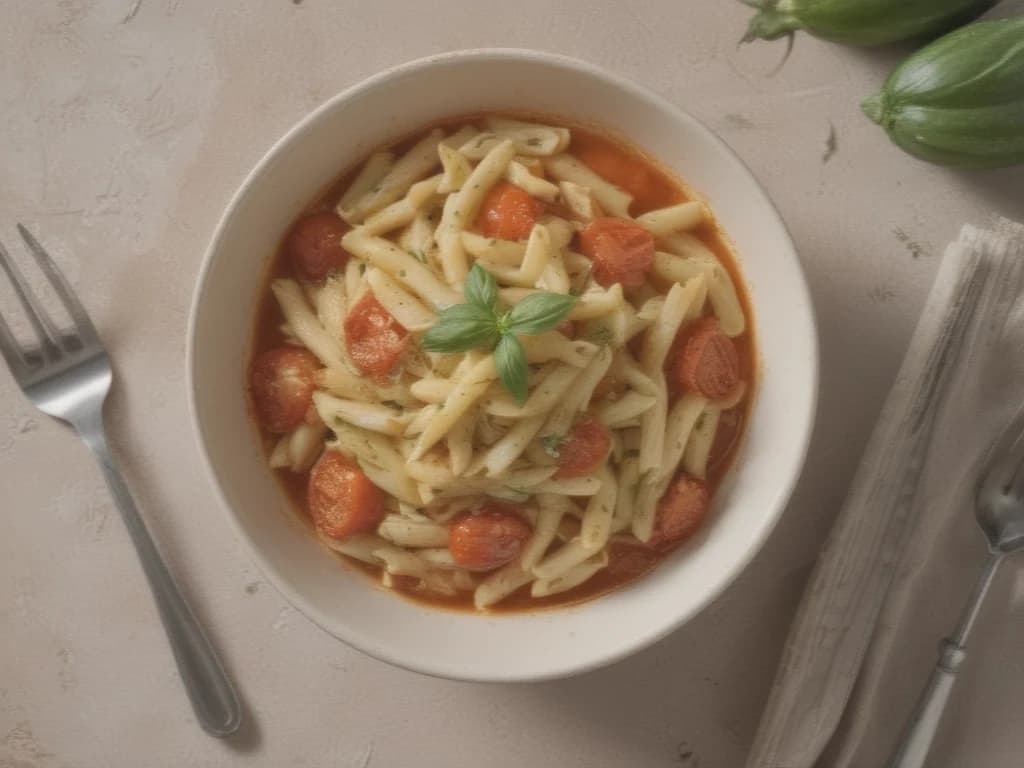 Macarrão de Abobrinha com Molho de Tomate