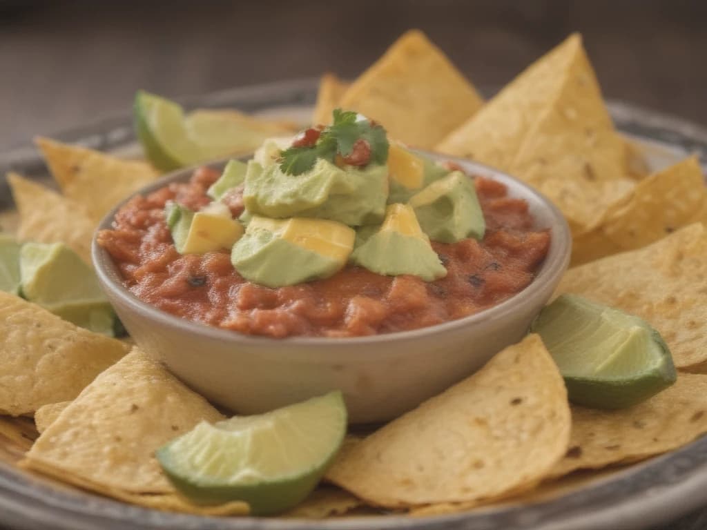 Nachos com Queijo e Guacamole Irresistíveis