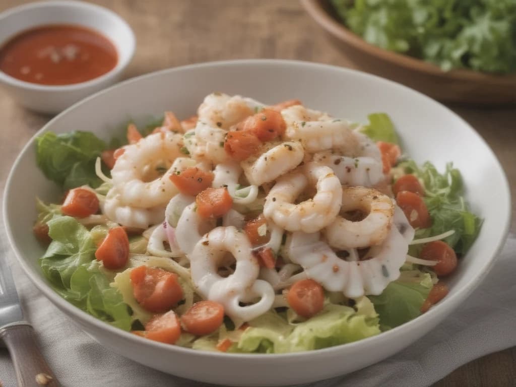Salada de Lula com Molho Especial