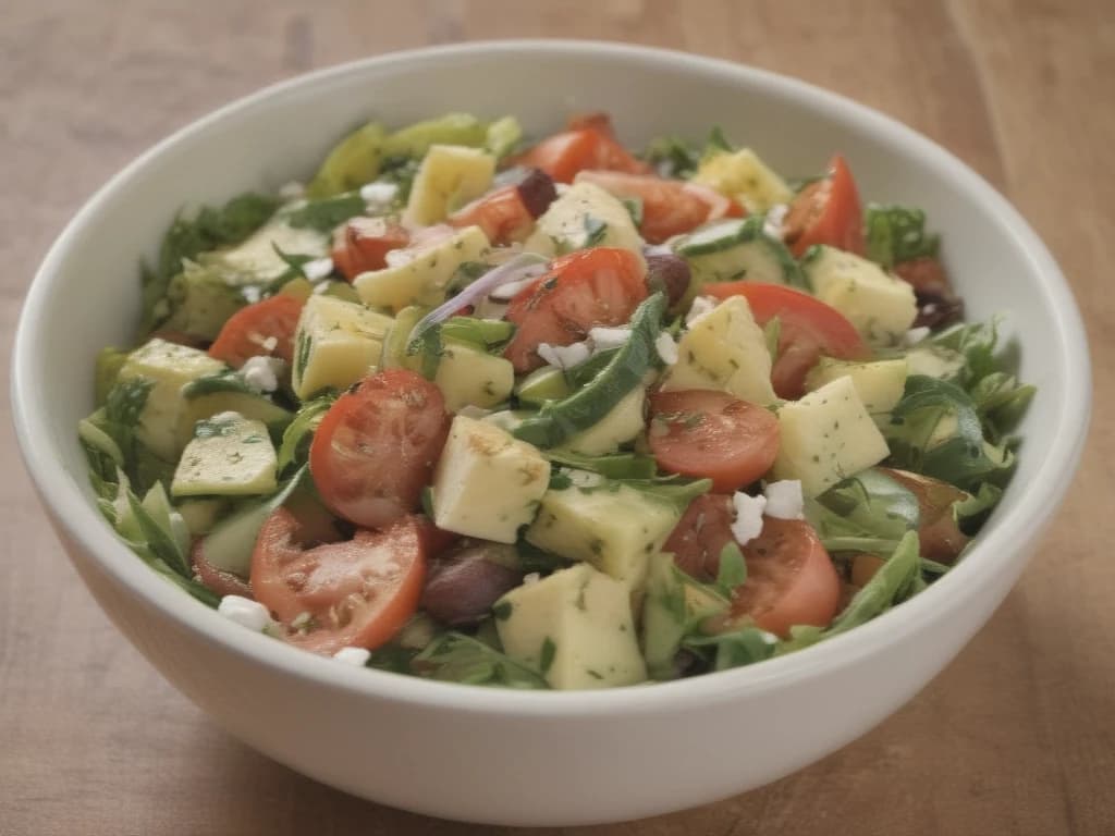 Salada Mediterrânea de Grãos com Vinagrete Cítrico