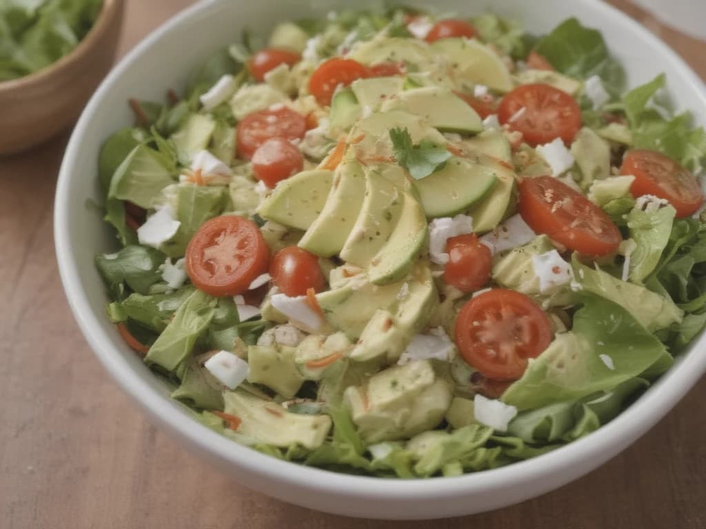 Salada Verde Fresca com Molho de Limão