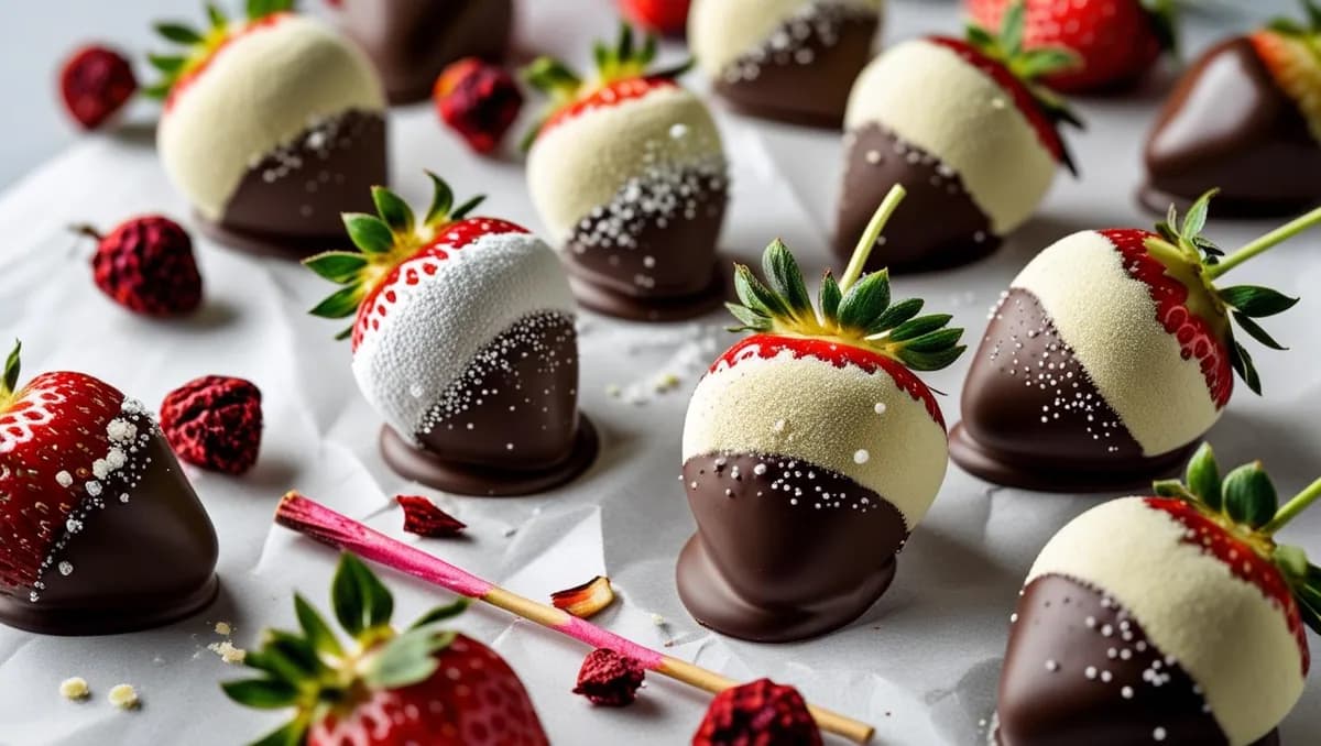 Chocolate do Amor com Morango (inspirado visual do Morango do Amor, mas com dupla cobertura)