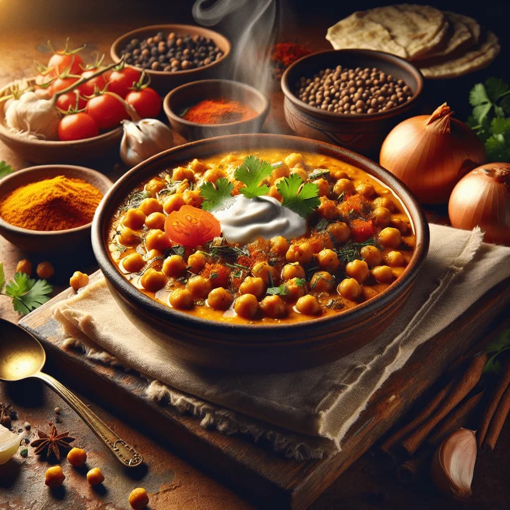 Curry de Grão-de-Bico: Sabor e Nutrição em Cada Colher