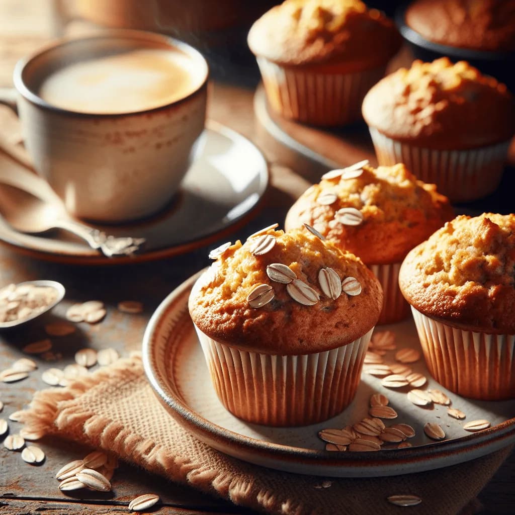 Deliciosos Muffins Integrais de Aveia para Um Café da Manhã Saudável