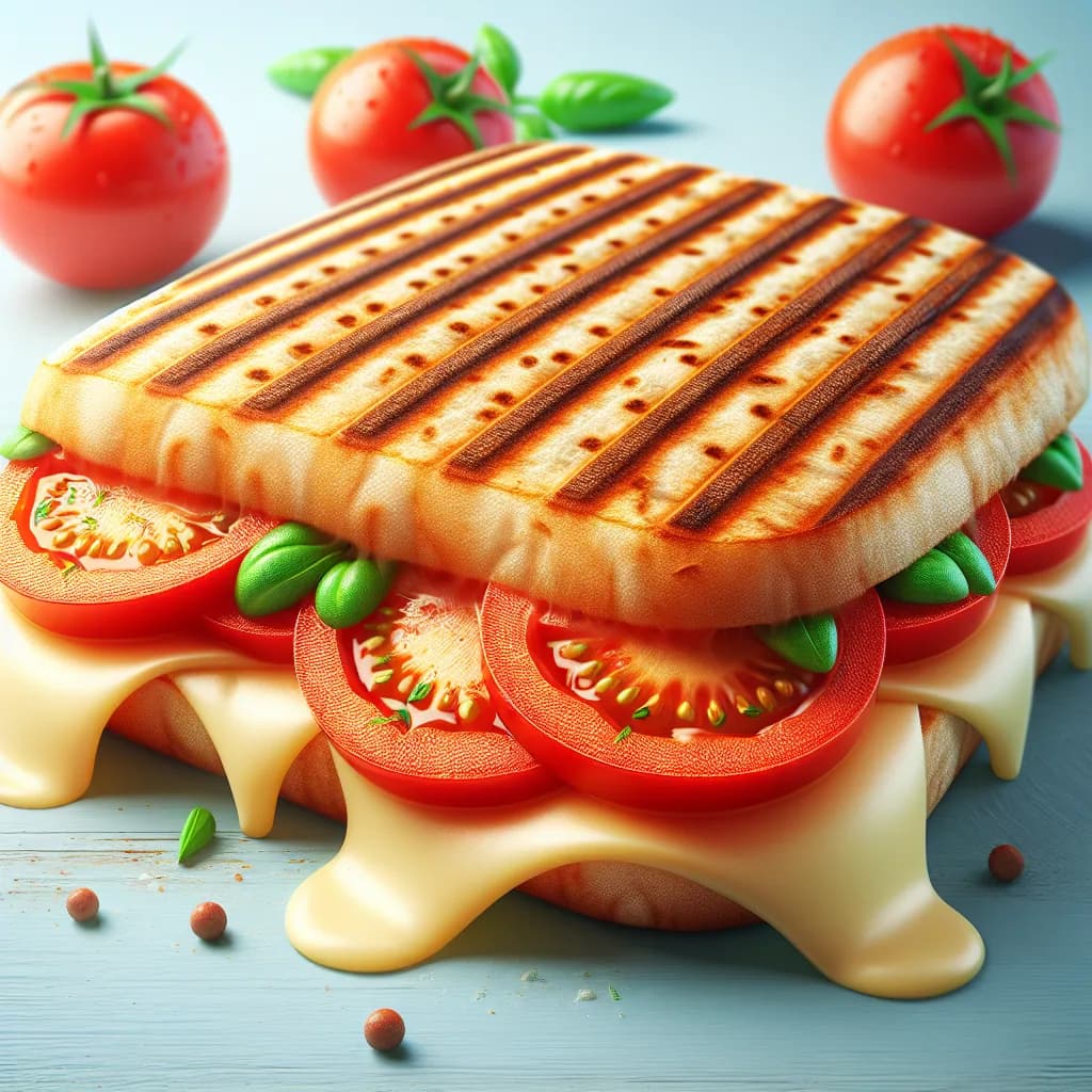 Delicioso Panini de Queijo e Tomate para Qualquer Hora