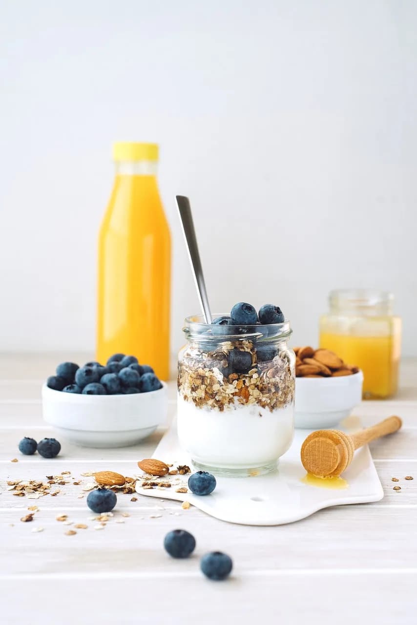 Delicioso Parfait de Iogurte com Frutas