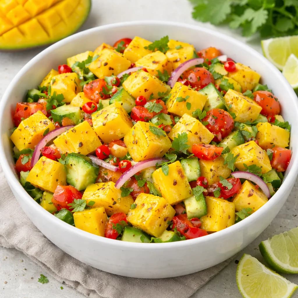 Salada de Manga Refrescante: Uma Delícia Tropical