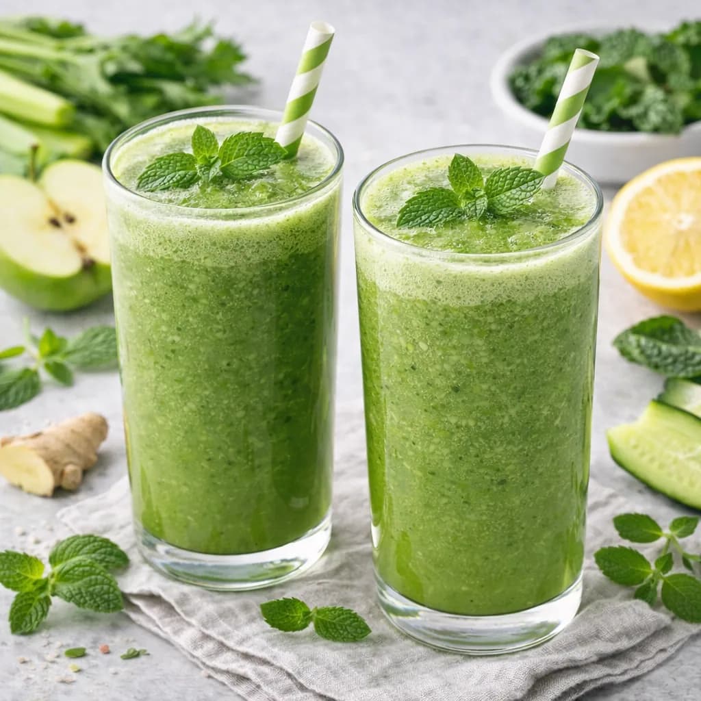 Suco Verde Detox: Refrescância e Saúde em um Copo