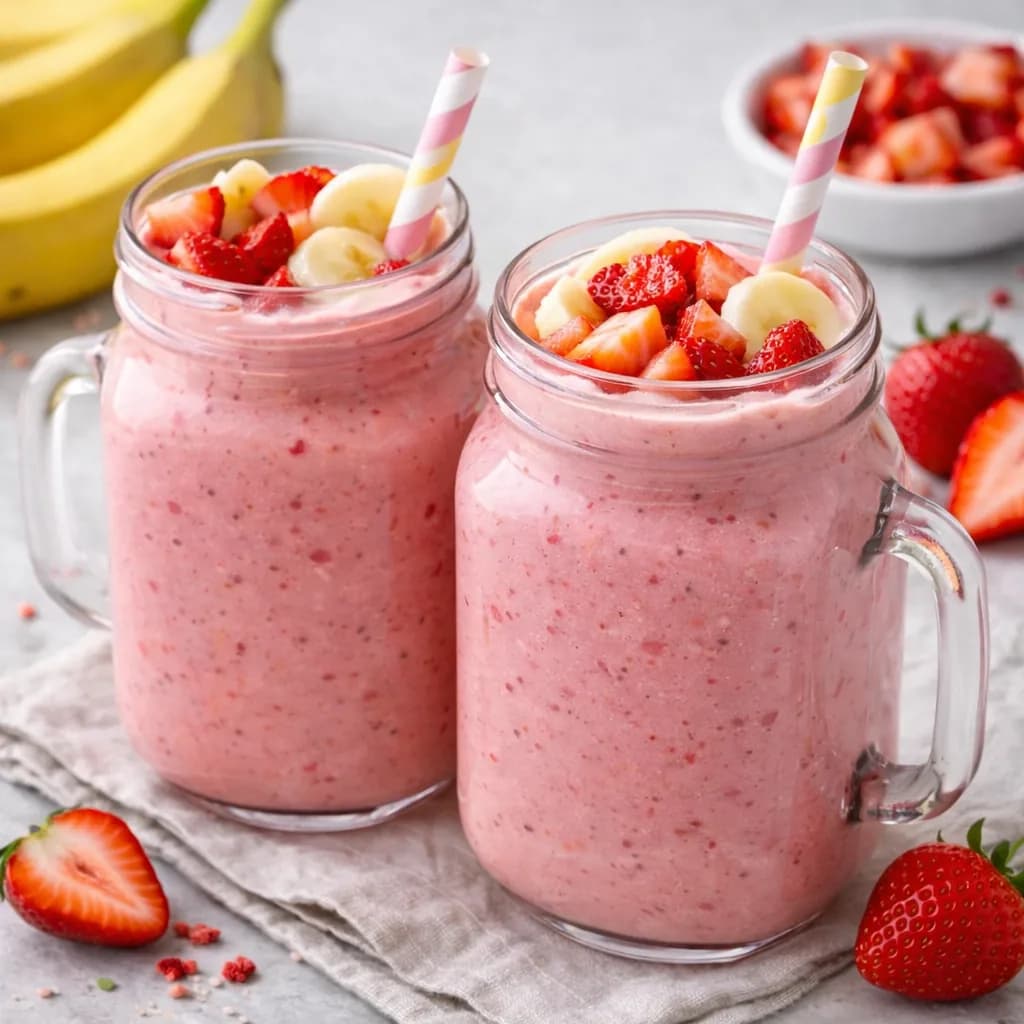 Deliciosa Vitamina de Morango com Banana