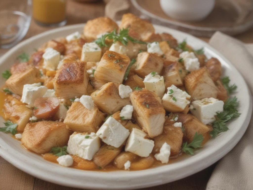 Assado de Frango e Outono com Feta: Conforto Perfeito em Uma Assadeira