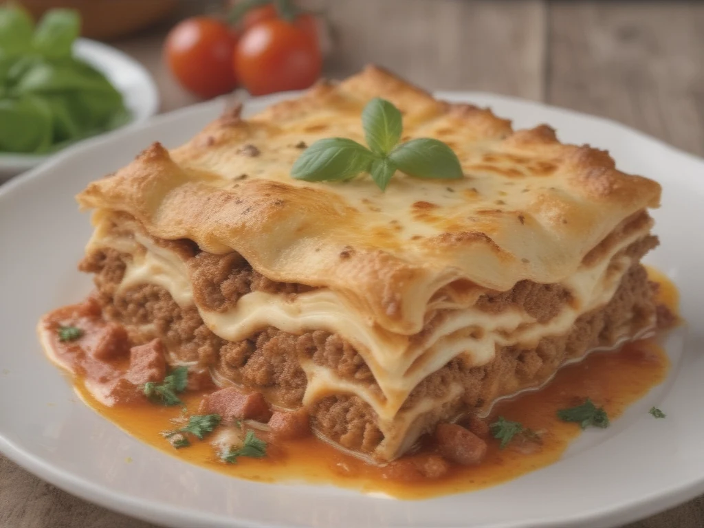 Deliciosa Lasanha de Carne Moída Tradicional