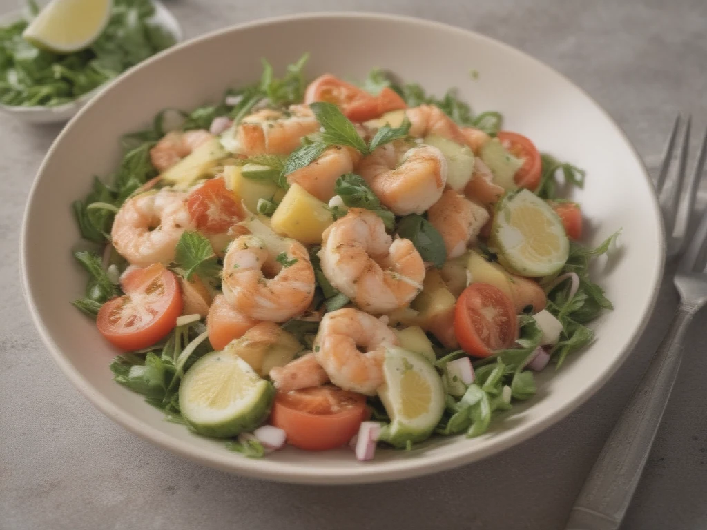 Deliciosa Salada de Camarão: Frescor e Sabor no Prato