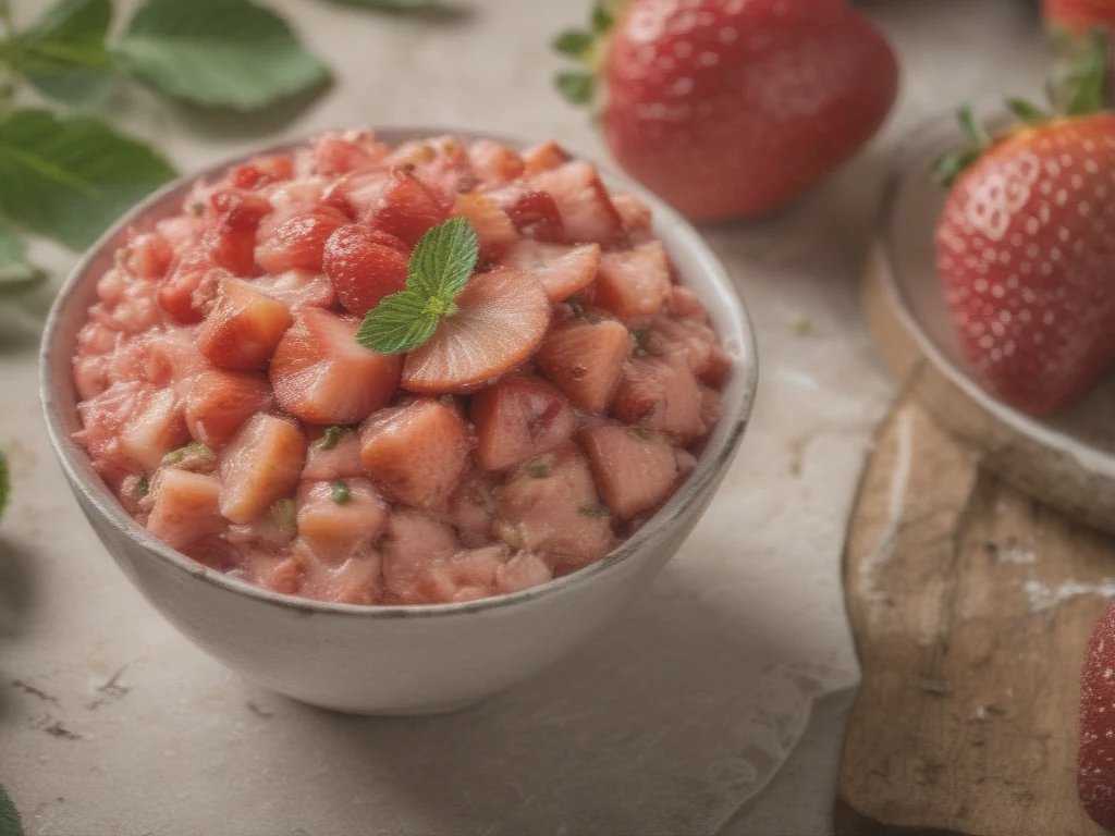 Geleia Artesanal de Morango com Toque de Hortelã Fresca