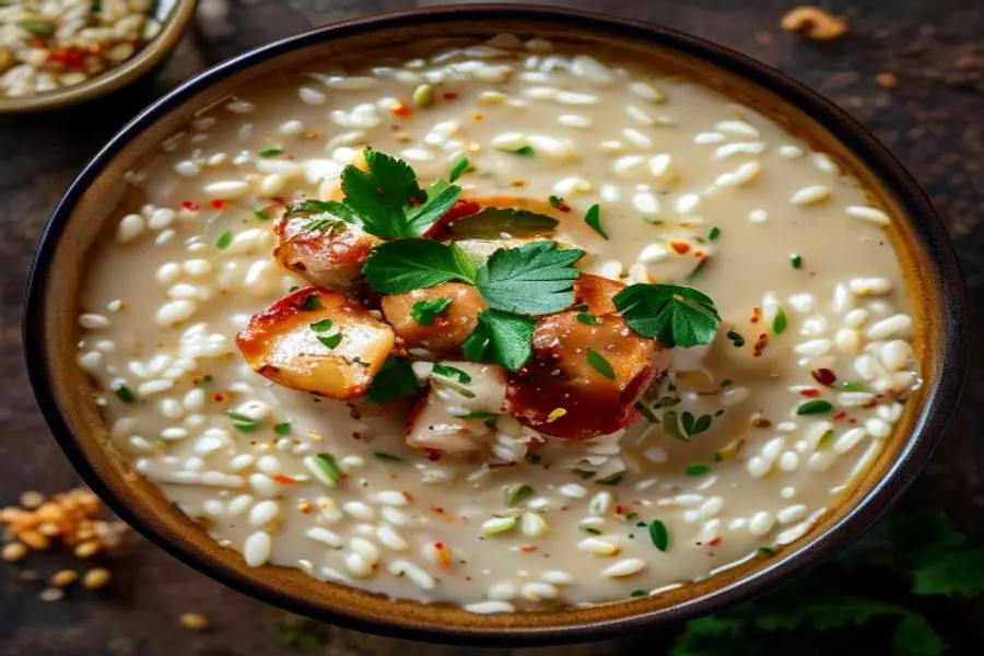 Arroz Cremoso de Miso com Frango: Sabor e Conforto