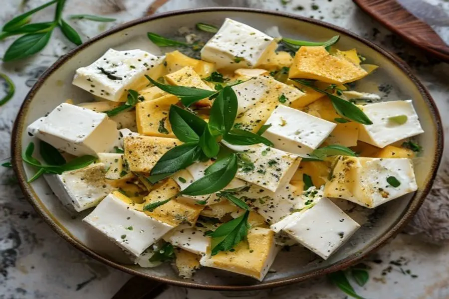 Cremoso Feta Vegano de Tofu: Sabor Mediterrâneo ao seu Alcance