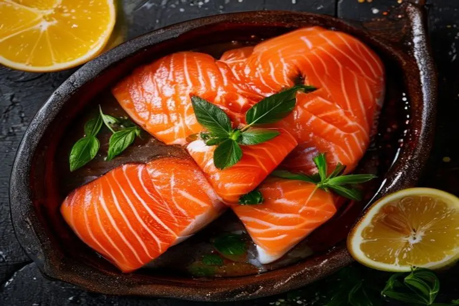 Crispy Sake-Kasuzuke Salmon com Nirá e Yuzu: Essência Japonesa
