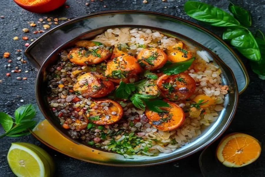 Despertar Cromático: Salmão Grelhado, Quinoa e Frescor Cítrico