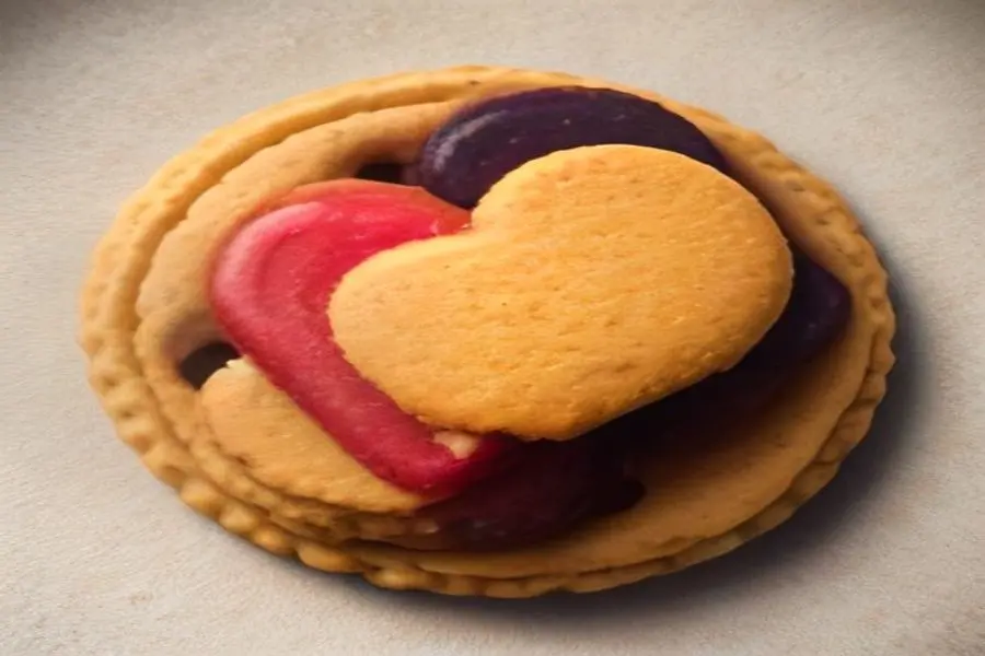Doce Abraço: Biscoitos Jammy Dodger de Baunilha e Framboesa