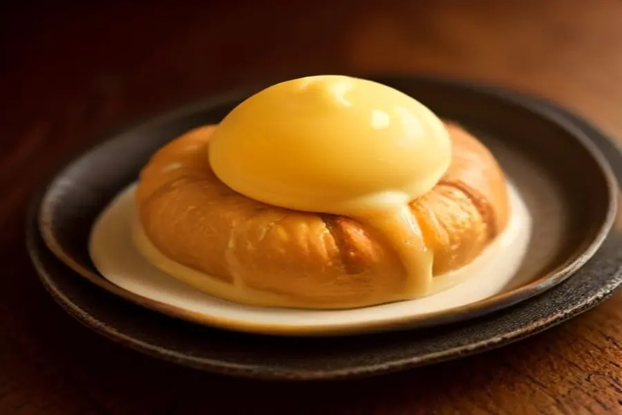 Doce Indulgência: Croissant Quente e Sorvete Cremoso, Irresistível