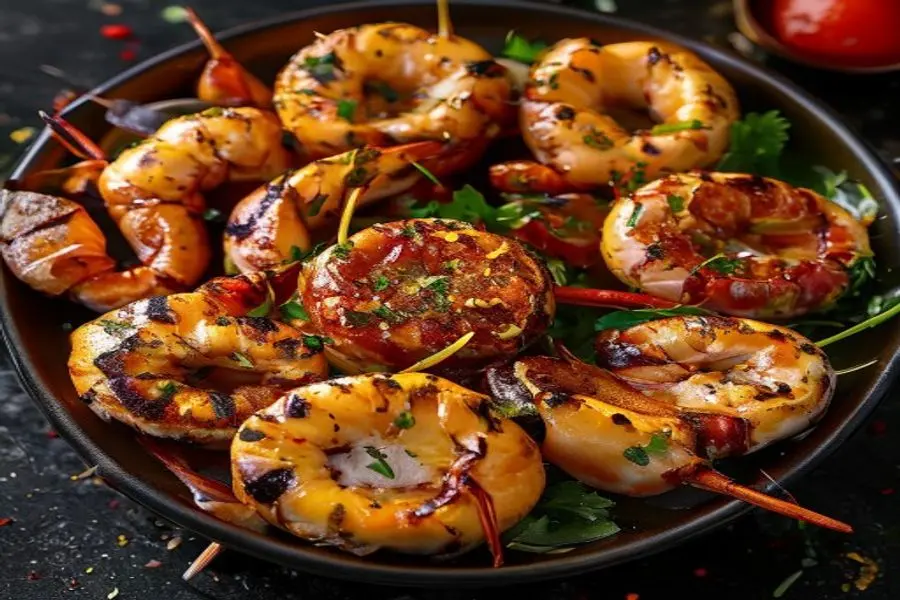 Espetadas de Camarão ao Molho Bang Bang: Sabor Fresco e Irresistível
