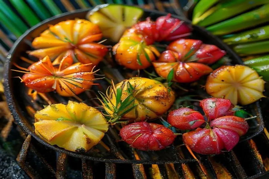 Espetinhos de Camarão e Abacaxi: Brilho Tropical no Grelhador