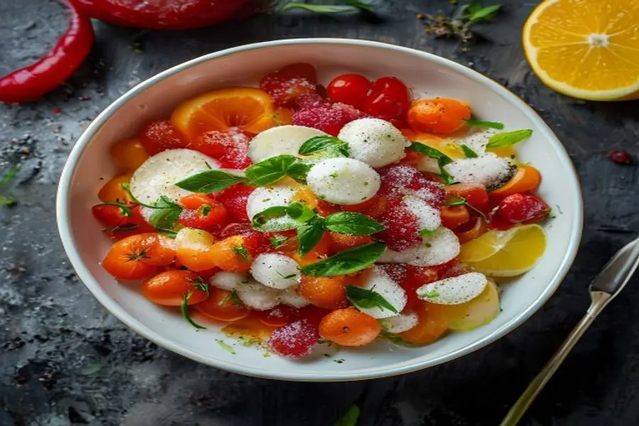 Frescor de Verão: Pasta com Tomate Cereja Estourado, Burrata e Limão