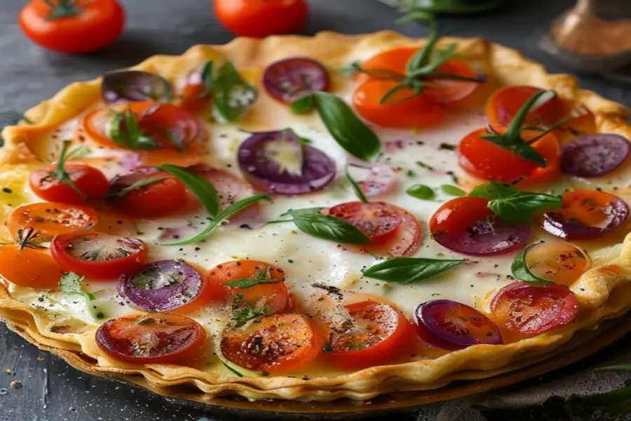 Galette Campestre: Tomates Confitados, Caprino Cremoso e Tomilho Fresco