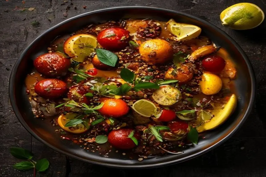 Grão-de-Bico Assado com Harissa e Limão: Explosão Culinária