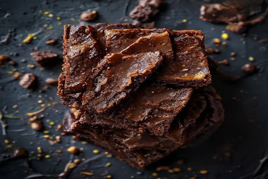 Intensos Brownies de Centeio: Um Abraço Fudge Amargo