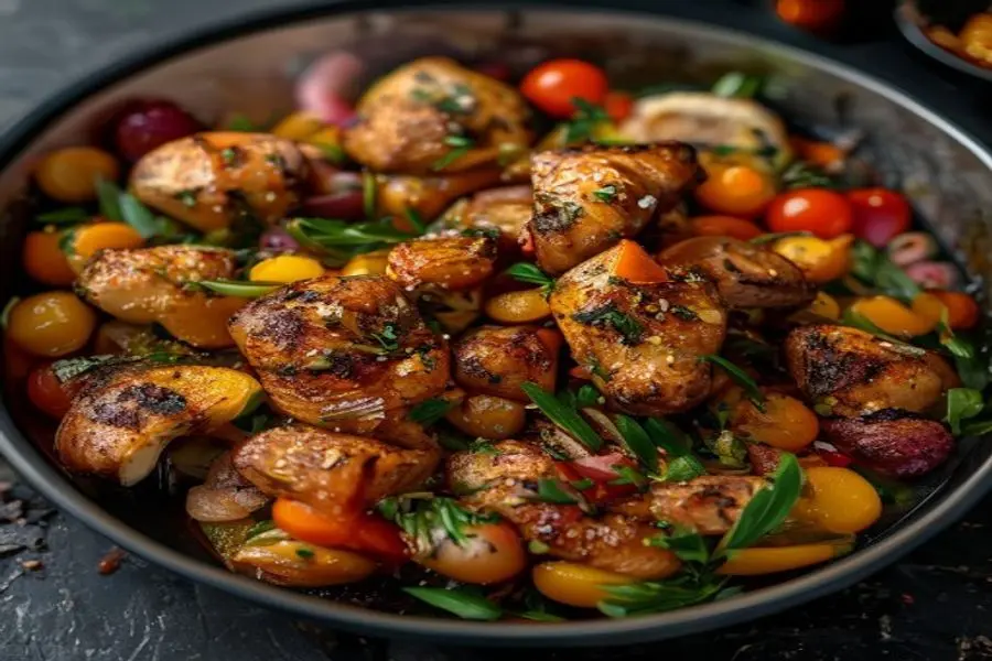 Jantar de Verão Sem Forno: Frango Aromático com Legumes na Air Fryer