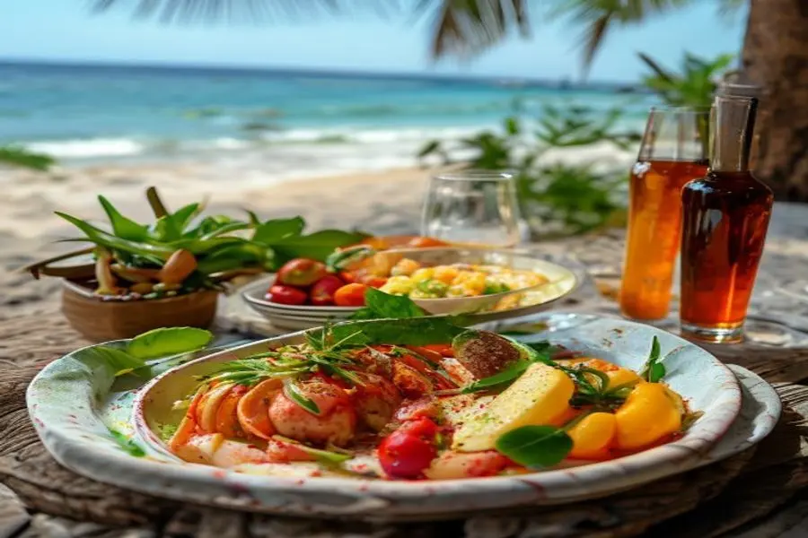 Sabores Duradouros na Praia: Refeições Frescas o Dia Todo