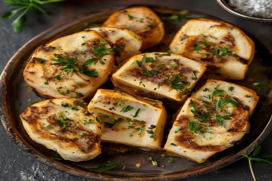 Pães Rústicos de Frigideira: Tofu e Alho-de-Urso para seu Bärenhunger
