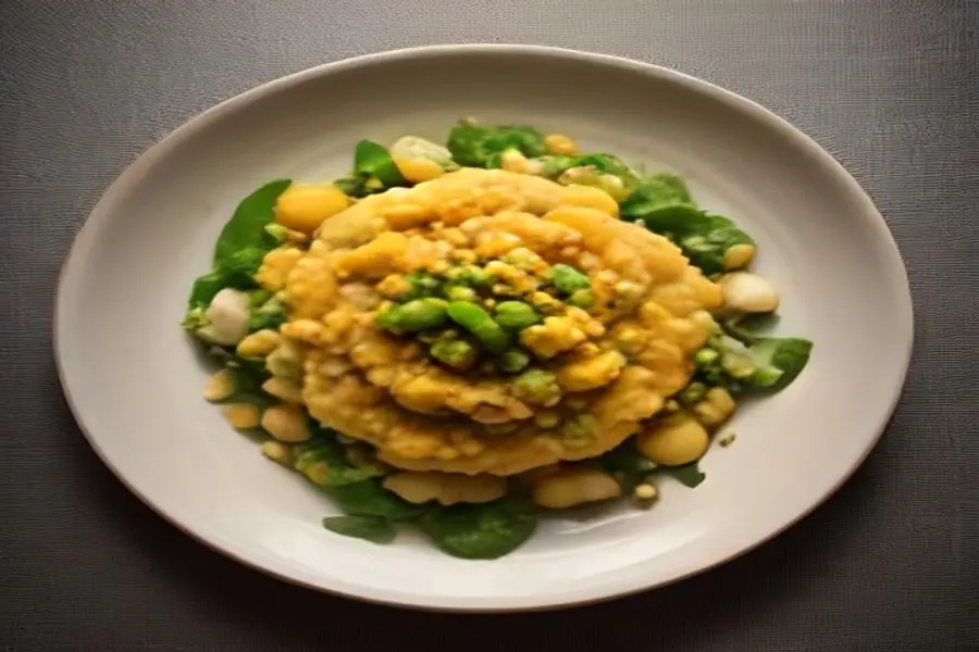 Salada Morna de Dente-de-Leão, Grãos e Pistache Dourado